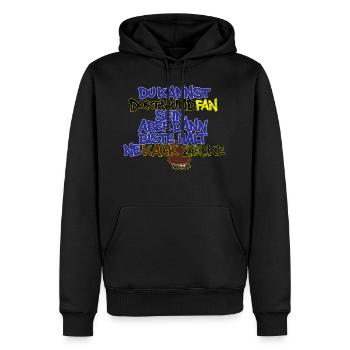 Dortmund Fan sein, aber dann biste ne kack Zecke - Männer Premium Bio Hoodie - Schwarz - Vorne - Nico (187cm)