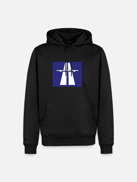 autoroute - Sweat à capuche Premium bio Homme - noir