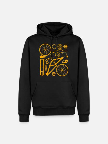 Fahrrad - Männer Premium Bio Hoodie - Schwarz