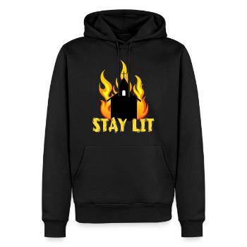 Un teeshirt unique pour personnes étonnantes " - Sweat à capuche Premium bio Homme - noir - Devant - Nico (187cm)