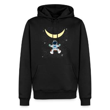 Êtesvous un fan de l'astronomie? Un astronaute - Sweat à capuche Premium bio Homme - noir - Devant - Nico (187cm)