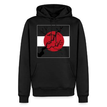 japan - Männer Premium Bio Hoodie - Schwarz - Vorne - Nico (187cm)