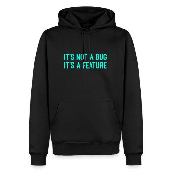 Fonction de bogue d'informaticien - Sweat à capuche Premium bio Homme - noir - Devant - Nico (187cm)
