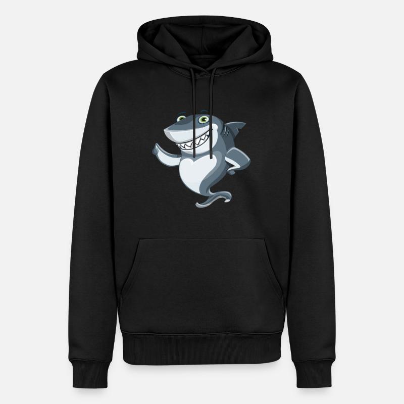 requin - Sweat à capuche Premium bio Homme - noir