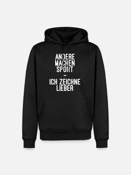 Zeichnen - Männer Premium Bio Hoodie - Schwarz