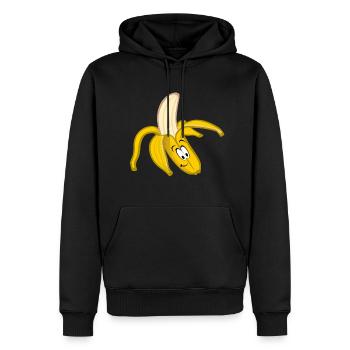 banane drôle - Sweat à capuche Premium bio Homme - noir - Devant - Nico (187cm)