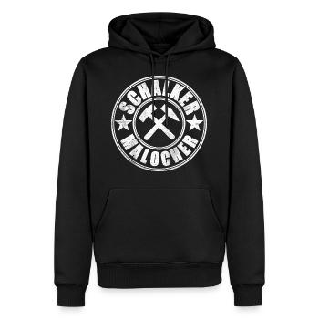 Schalker Malocher - Männer Premium Bio Hoodie - Schwarz - Vorne - Nico (187cm)