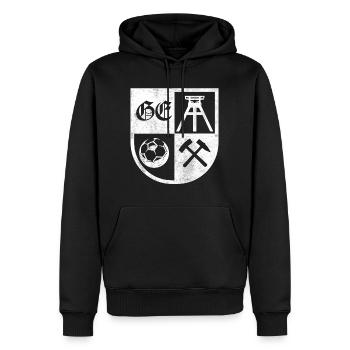 Armoiries de Gelsenkirchen - Sweat à capuche Premium bio Homme - noir - Devant - Nico (187cm)