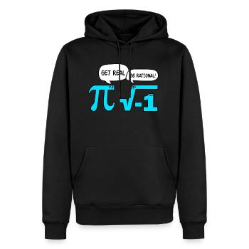 Ein wirkliches TStück für mathematische Sie sagen - Männer Premium Bio Hoodie - Schwarz - Vorne - Nico (187cm)