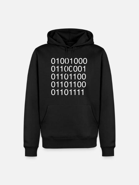 Informatiker ASCII Code Binär - Männer Premium Bio Hoodie - Schwarz