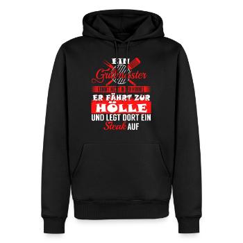 "Ein Grillmaster Kommt Nicht Dans Le Den Himmel - Sweat à capuche Premium bio Homme - noir - Devant - Nico (187cm)