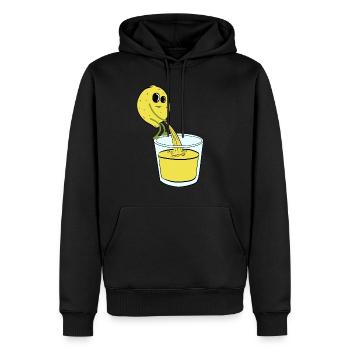 Lemonade Pees Lemonade Design simple et parfait - Sweat à capuche Premium bio Homme - noir - Devant - Nico (187cm)