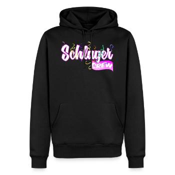 Schlager Crew - Männer Premium Bio Hoodie - Schwarz - Vorne - Nico (187cm)