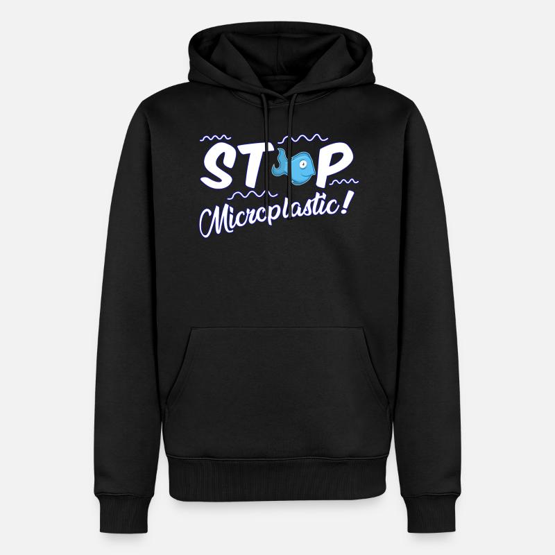 Stop Microplastic - Stops microplastic - Men’s Premium Organic Hoodie - black