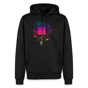 Cadeau parfait codant le teeshirt pour le - Sweat à capuche Premium bio Homme - noir - Devant - Nico (187cm)