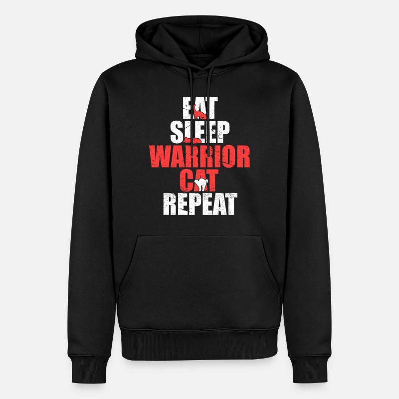 Essen Sie - Männer Premium Bio Hoodie - Schwarz