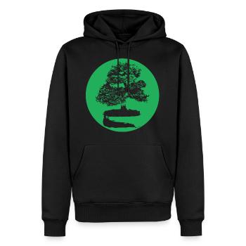 BonzaiBaumkleines - Männer Premium Bio Hoodie - Schwarz - Vorne - Nico (187cm)