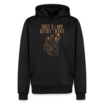 "This Is My Otter Shirt" Tshirt Design For Animal - Men’s Premium Organic Hoodie - black - Front - Nico (187cm)