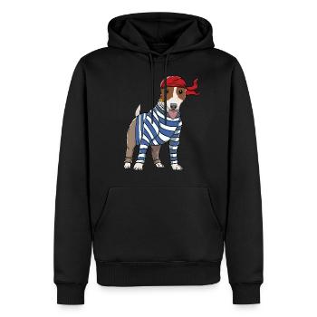 Zertifizierter Hundeliebhaber? Ist hier ein - Männer Premium Bio Hoodie - Schwarz - Vorne - Nico (187cm)