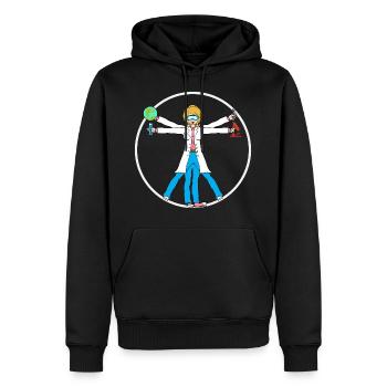 WissenschaftsHemd für einen Wissenschaftler, den - Männer Premium Bio Hoodie - Schwarz - Vorne - Nico (187cm)