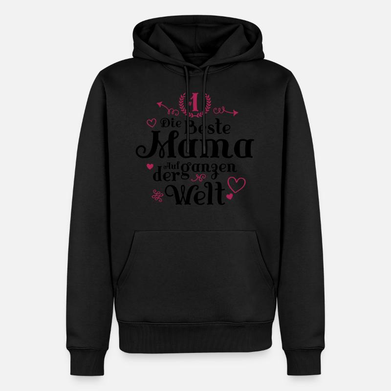 Die Beste Mama Herz Spruch - Männer Premium Bio Hoodie - undefined