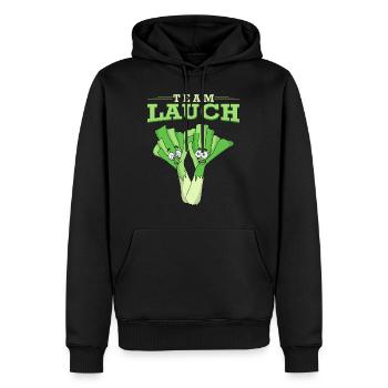 Team Lauch Veggie Vegan vegetarischer Humor - Männer Premium Bio Hoodie - Schwarz - Vorne - Nico (187cm)