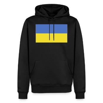 Ukraine Flagge - Männer Premium Bio Hoodie - Schwarz - Vorne - Nico (187cm)