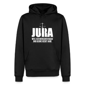 Anwalt - Männer Premium Bio Hoodie - Schwarz - Vorne - Nico (187cm)