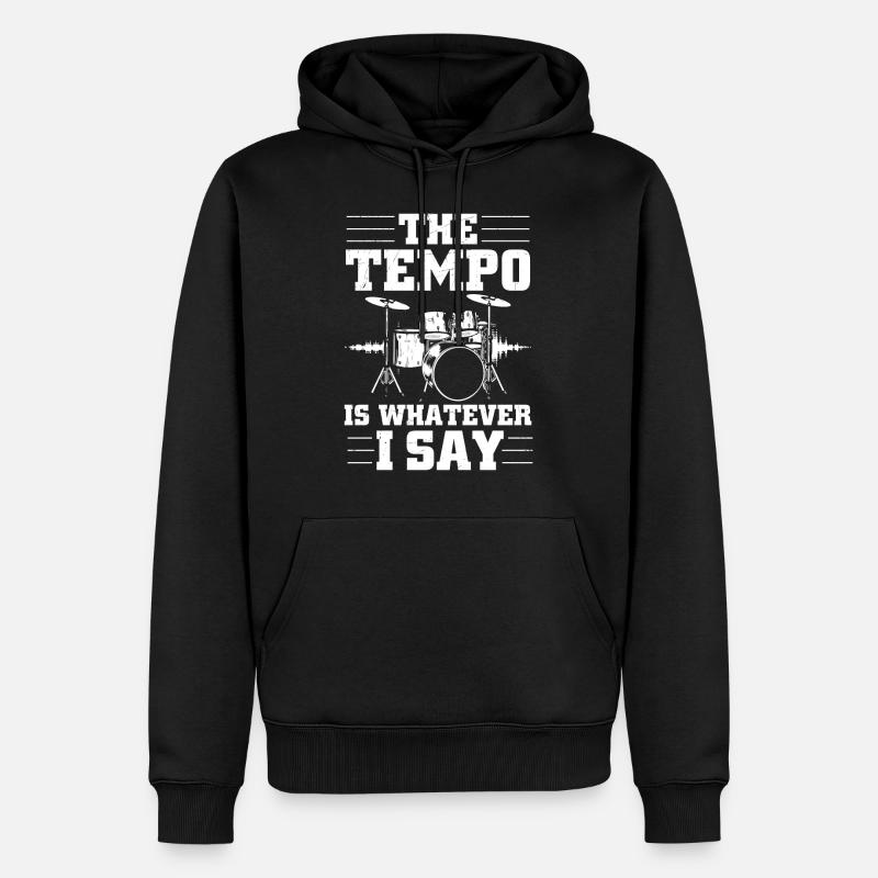 Schlagzeug - Männer Premium Bio Hoodie - Schwarz