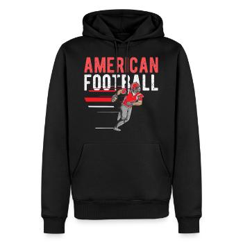 Football américain - Sweat à capuche Premium bio Homme - noir - Devant - Nico (187cm)