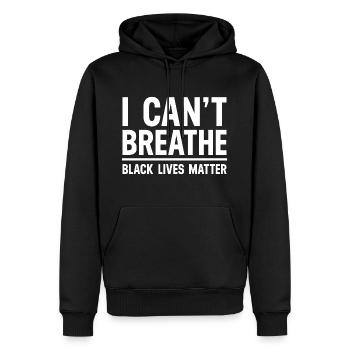 Ich kann nicht atmen Shirt Black Lives Matter - Männer Premium Bio Hoodie - Schwarz - Vorne - Nico (187cm)