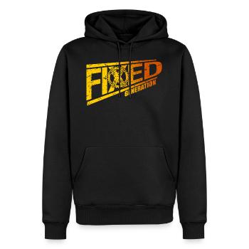 Fixie Bike Fahrradfahrer Geschenk - Männer Premium Bio Hoodie - Schwarz - Vorne - Nico (187cm)