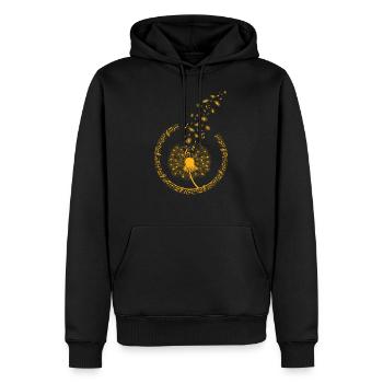 Fleurs Musique et pissens chansons pour l’été - Sweat à capuche Premium bio Homme - noir - Devant - Nico (187cm)
