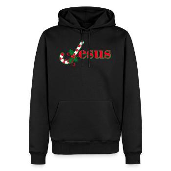 jésus jésus christ jésus de nazareth - Sweat à capuche Premium bio Homme - noir - Devant - Nico (187cm)