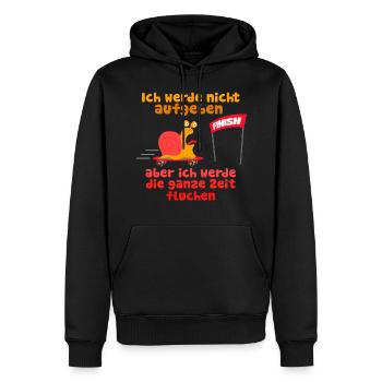 Nicht Aufgeben aber Fluchen Schnecke Joggen Laufen - Männer Premium Bio Hoodie - Schwarz - Vorne - Nico (187cm)
