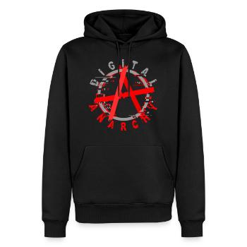 Digitial Anarchy Digital Anarchy Liberté - Sweat à capuche Premium bio Homme - noir - Devant - Nico (187cm)