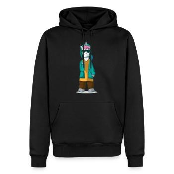 Cadeau de licorne de licorne de doigt du doigt puant - Sweat à capuche Premium bio Homme - noir - Devant - Nico (187cm)