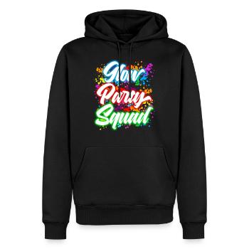 Freundschaft Ziele Glow Party Squad Neon Bright - Männer Premium Bio Hoodie - Schwarz - Vorne - Nico (187cm)