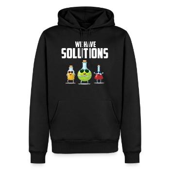 We have Solutions! Chemiker Chemie Witz Geschenk - Männer Premium Bio Hoodie - Schwarz - Vorne - Nico (187cm)
