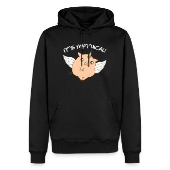 Tshirt cadeau de porc parfait avec une - Sweat à capuche Premium bio Homme - noir - Devant - Nico (187cm)