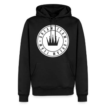 cercle de couronne de l'équipe de rêve - Sweat à capuche Premium bio Homme - noir - Devant - Nico (187cm)
