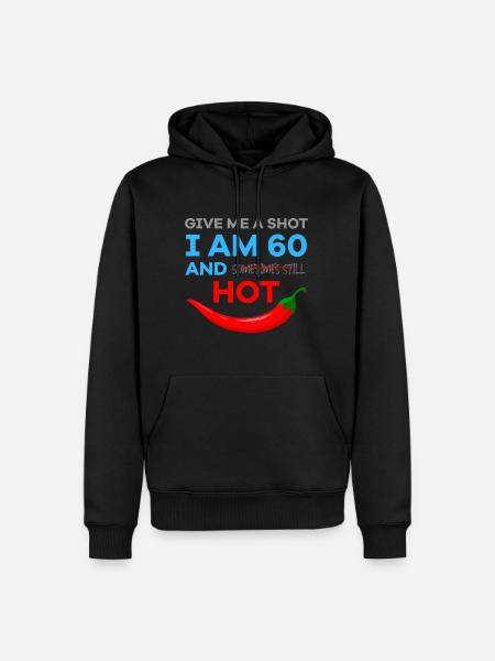 60 jaar en heet - Herre Premium økologisk hoodie - sort