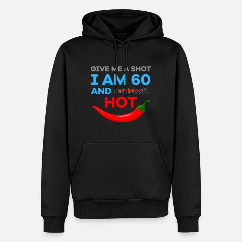 60 ans et chaud - Sweat à capuche Premium bio Homme - noir