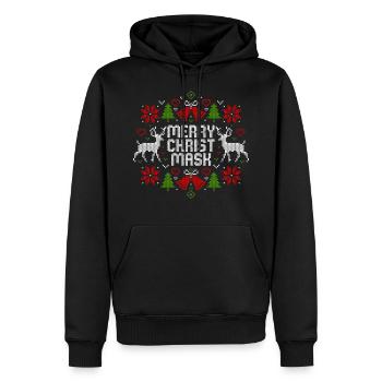 Merry Christmask Merry Christmas Ugly Christmas - Männer Premium Bio Hoodie - Schwarz - Vorne - Nico (187cm)