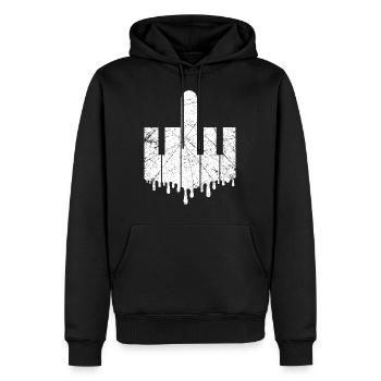 Piano Pianisten Witz Lustiges Geschenk - Männer Premium Bio Hoodie - Schwarz - Vorne - Nico (187cm)