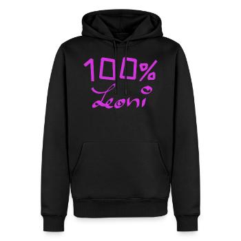 100 Prozent Leoni - Männer Premium Bio Hoodie - Schwarz - Vorne - Nico (187cm)