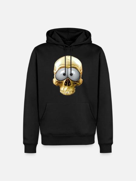 funny skull - Men’s Premium Organic Hoodie - black