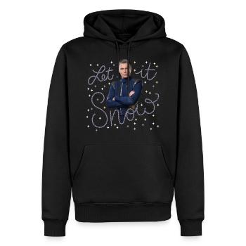 Star Trek Discovery Ugly X-Mas Let It Snow - Männer Premium Bio Hoodie - Schwarz - Vorne - Nico (187cm)