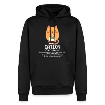 pétrir, pétrir, chatons, farine, cuisson, pâte, - Sweat à capuche Premium bio Homme - noir - Devant - Nico (187cm)