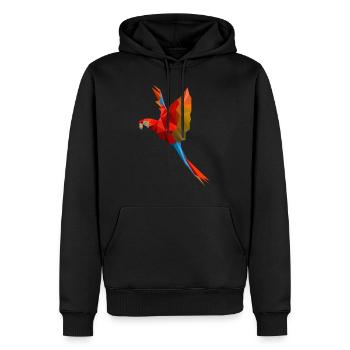 Perroquet tropical oiseau polygone perroquet propriétaire - Sweat à capuche Premium bio Homme - noir - Devant - Nico (187cm)